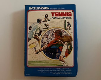 Tennis Intellivision 1980 Compleet met overlays en handleiding