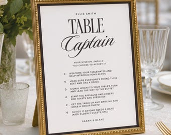 Table Captain Wedding Template, Old Money Wedding Card, Wedding Host Card, Team Leader Dinner, Reception Table Game, INSTANT DOWNLOAD, WED55