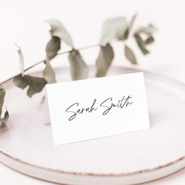 Wedding Seat Name Card Template Etsy