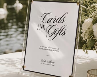 Old Money Cards and Gifts Sign, Classic Wedding Signage, Quiety Luxury, Elegant Reception, Engagement Party,  INSTANT DOWNLOAD, WED55