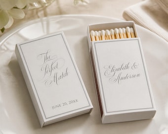 Wedding Matchbox Old Money, Wedding Favor Template, The Perfect Match, Unique Favors, Keepsake Gift, Quiet Luxury, INSTANT DOWNLOAD, WED32