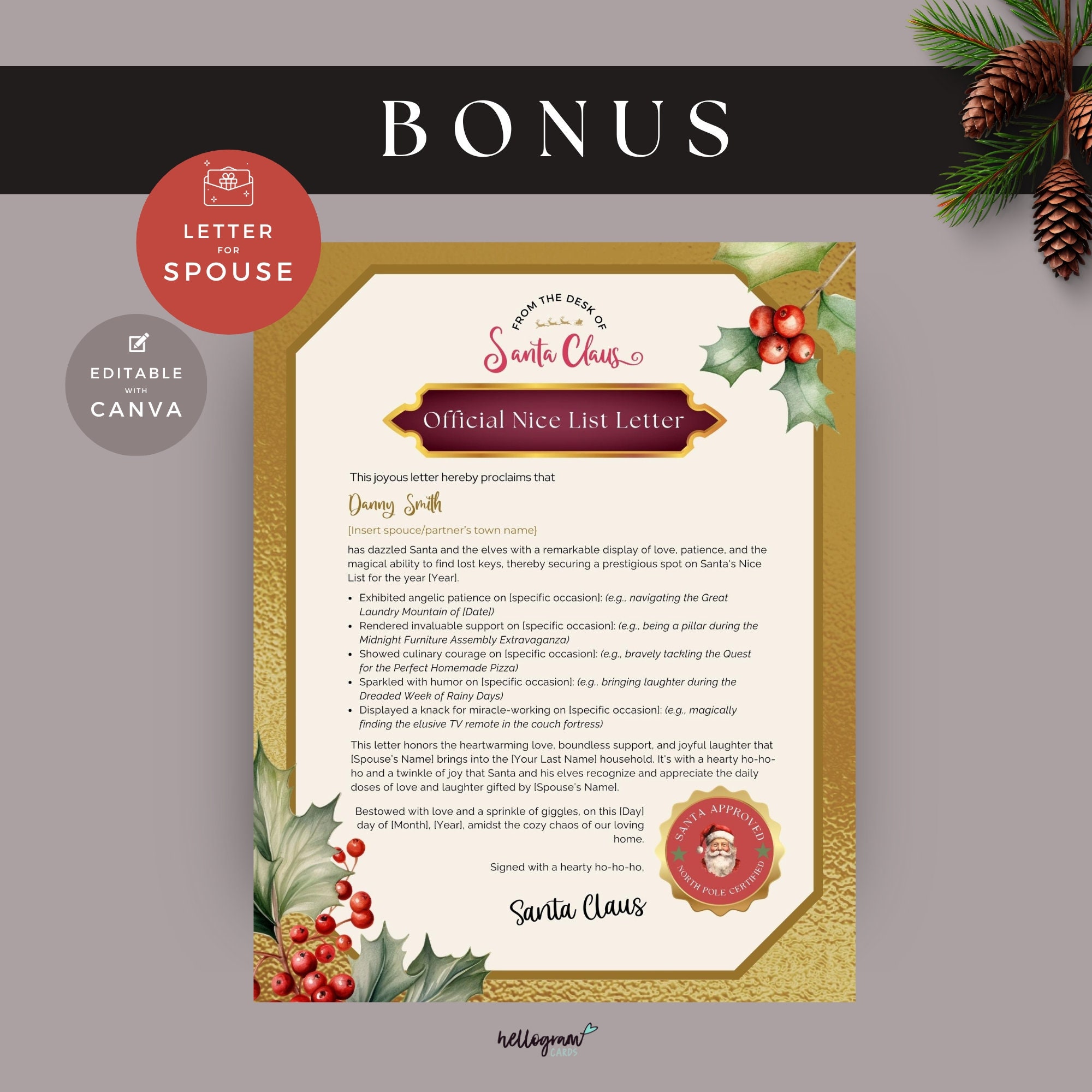 Official Letter From Santa Printable Envelope Elf Nice List - Etsy