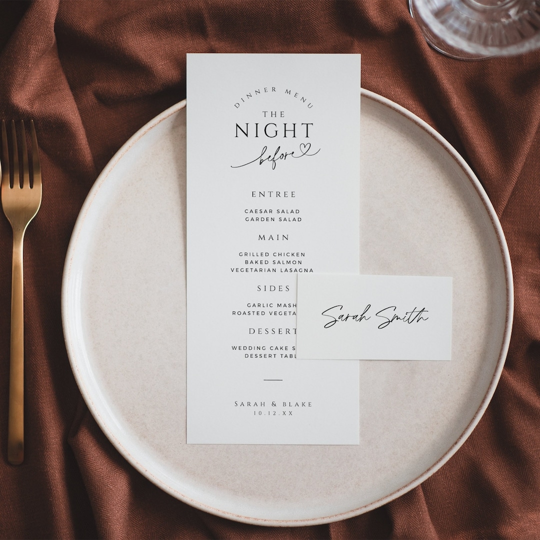 Image 8 for Rehearsal Dinner Menu Template