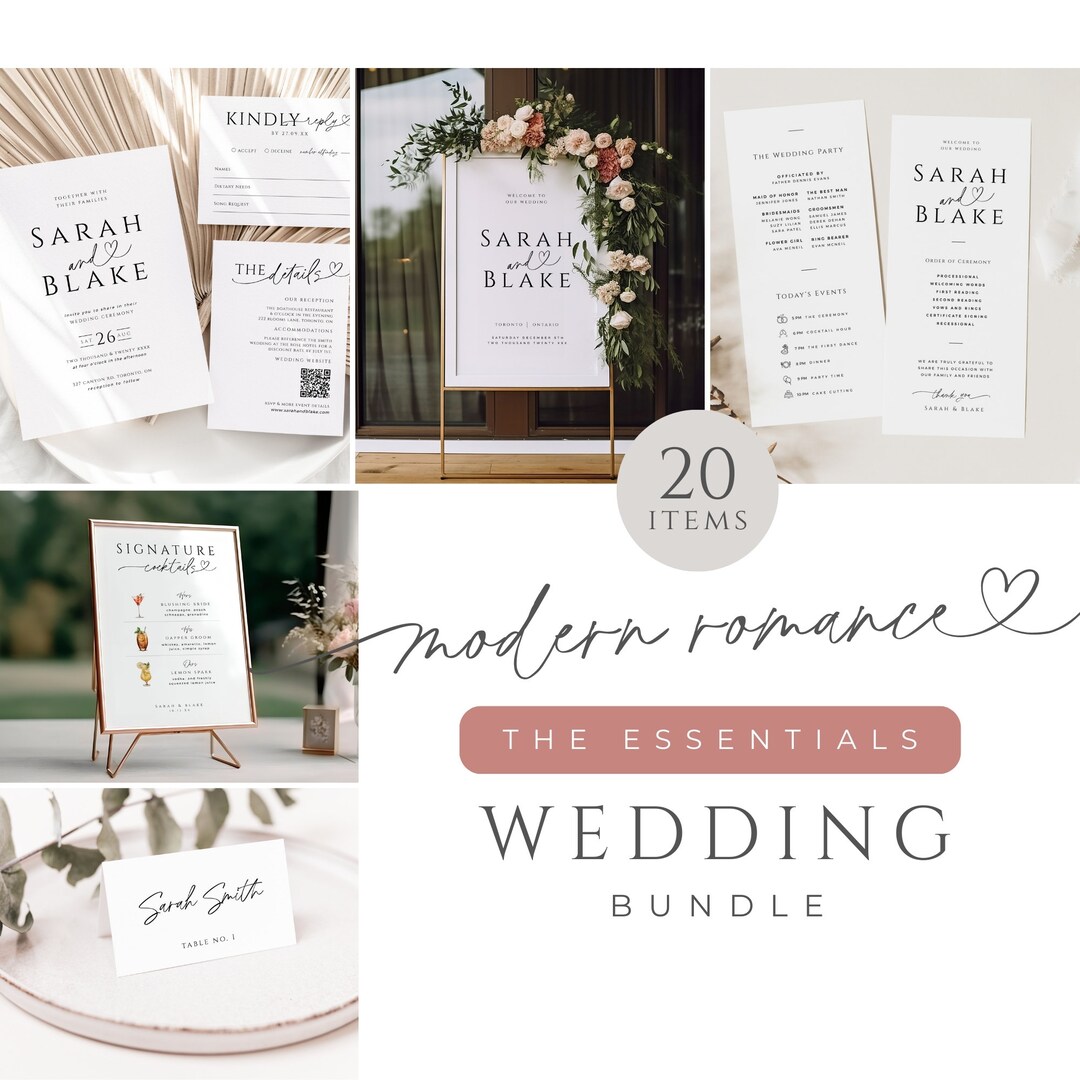 Invite Sign Wedding Digital Download Invite Kit, Sage Garden Invitation Suite ...
