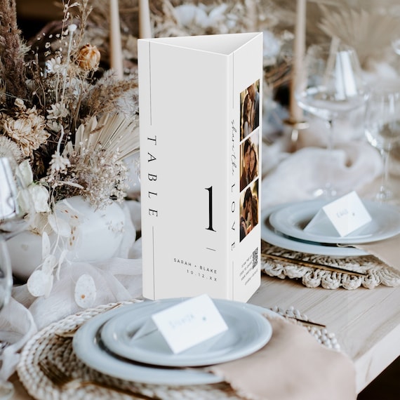 結婚式 テーブルナンバー　など まとめ売り 三つ折りウェディングテーブルナンバー、ミニマルな三角形のスタンド