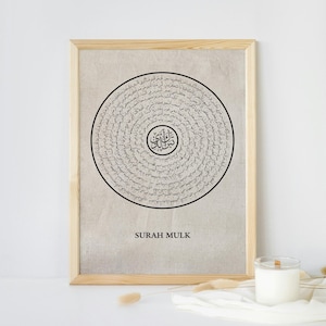 Surah Mulk Islamic Art: Arabic Calligraphy Print (Digital Download)