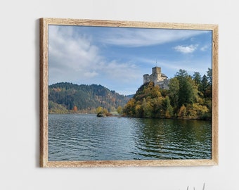 PRINTABLE Breathtaking Photo of a Castle by the Water | Own a Breathtaking Photo of a Lakeside Castle Niedzica