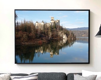 PRINTABLE Breathtaking Photo of a Castle by the Water | Own a Breathtaking Photo of a Lakeside Castle Niedzica