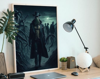 PRINTABLE Call of Cthulhu-inspired Digital Artwork Featuring the Tentacle Sheriff | Digital Artwork Inspired by Call of Cthulhu