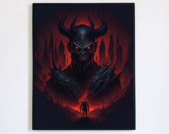 PRINTABLE The Reign of Shadows: Digital Artwork Featuring the Lord of Darkness | Unleash the Power of the Lord of Darkness
