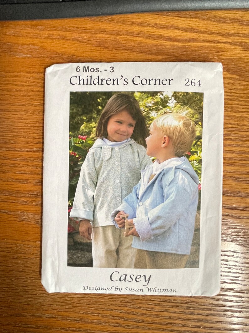 UNCUT Pattern/Girls or Boys Hooded Jacket/Children's Corner Sewing Pattern/Casey 264/By S Whitman/Childs Coat/Sizes 6 mos-3/Vintage 2007/RTS image 1