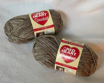 Discontinued-Red Heart Star Dust Yarn/LW2516/Brown/191 Yds/1.76 Oz/Wool-Nylon/Super Fine 1/Unopened/Rare/Ready To Ship