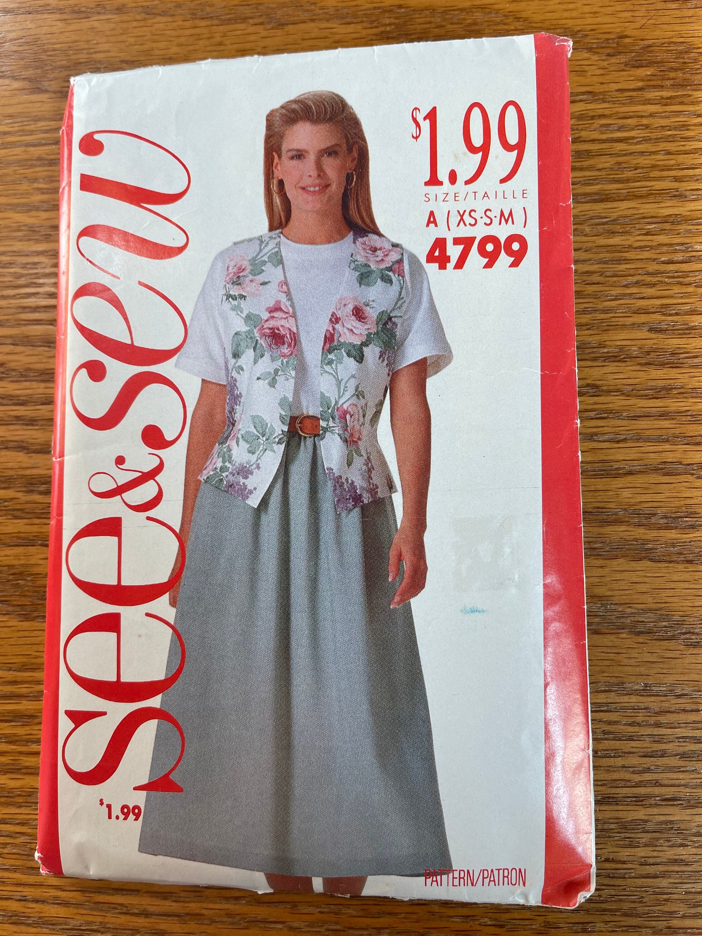 CUT Sewing Pattern/misses and Petite Vest, Top, Skirt CUT Sewing Pattern/misses and Petite Vest, Top, Skirt