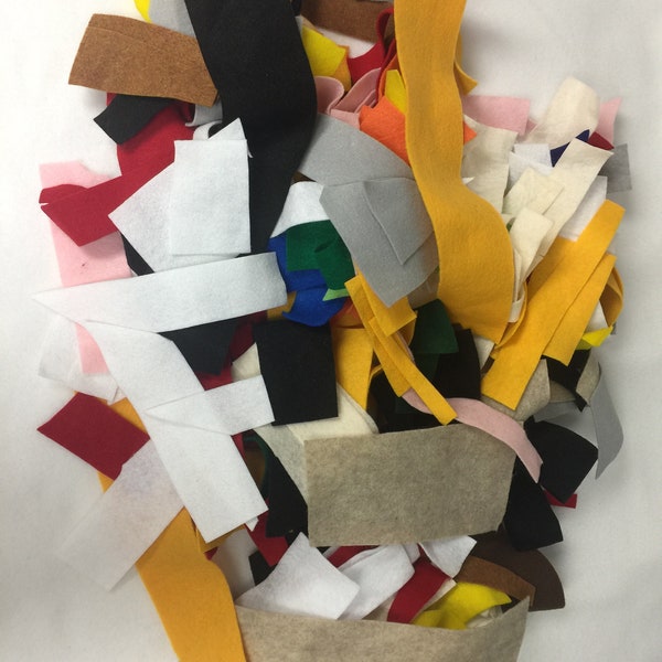 8 oz Grab Bag Felt Scraps/1/2 lb Polyester Craft Felt/DIY or School Projects/Craft Supplies/Teacher Projects/Kids Art Supplies/Scrapbooking