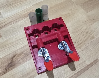 Shotgun Shell Hull Roll Crimp Clamp Vise 12-16-20-28-410 Triple Clamp