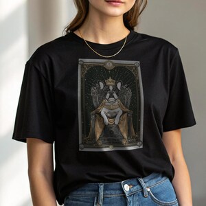 Chemise bouledogue français - chemise maman Frenchie - t-shirt bouledogue carte de tarot - t-shirt bouledogue français drôle - cadeau bouledogue pour propriétaire - t-shirt pour chien Frenchie