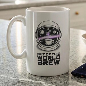 Space Mug for Astronomy & Space Enthusiasts - Galaxy Coffee Cup - Planet and Universe Ceramic Mug - Astronaut Gift - Science Teacher Coffee