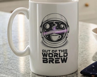 Space Mug for Astronomy & Space Enthusiasts - Galaxy Coffee Cup - Planet and Universe Ceramic Mug - Astronaut Gift - Science Teacher Coffee