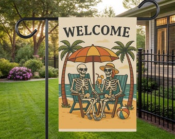 Summerween Banner Flag, Summerween Garden Flag, Halloween in Summer Decor, Spooky Welcome Outdoor Flag, Yard Porch Garden Decor