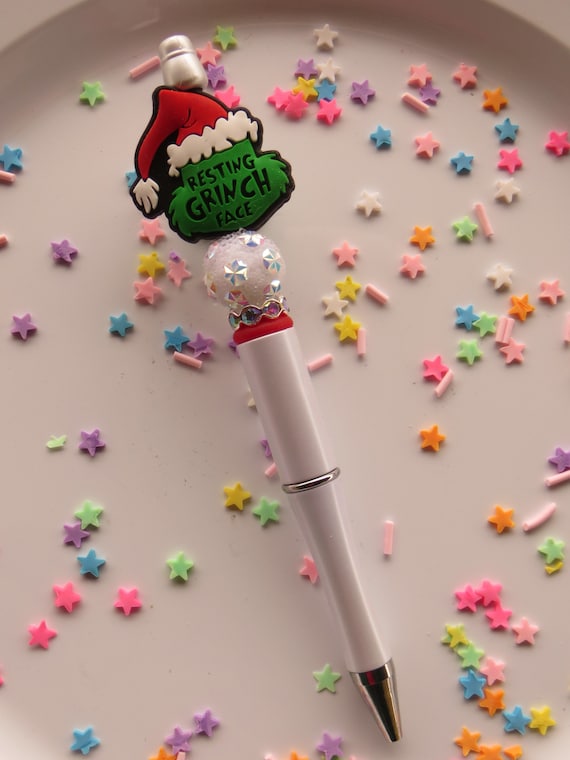 Christmas Grinch bead pens!