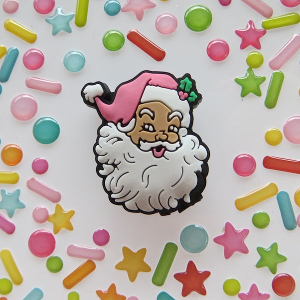 Silicone Bead-Focal-SANTA CLAUS-CHRISTMAS-Lanyard-Wristlet-Pens-Bracelet-Necklace-Pink