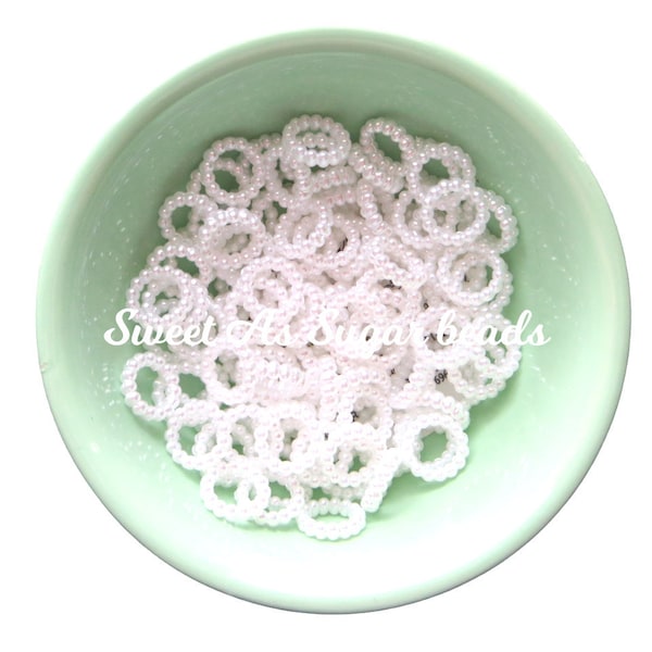 Acrylic Pearl Spacer Beads-Set of 100-WHITE