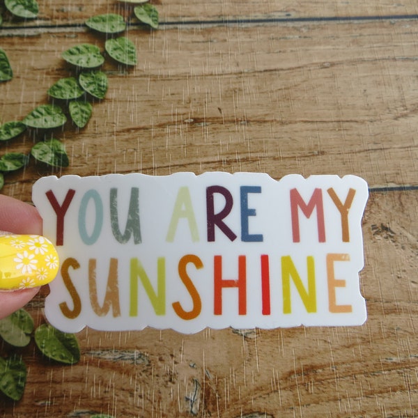 Laptop Sticker-Tumbler Sticker-Water Bottle Sticker-Chromebook Sticker-Notebook-Reader-You Are My Sunshine