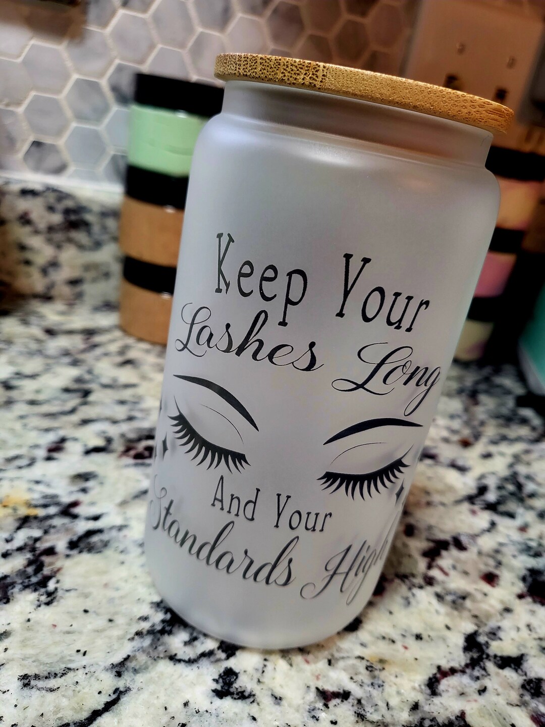 Customizable 16oz Frosted Glass Cans Etsy