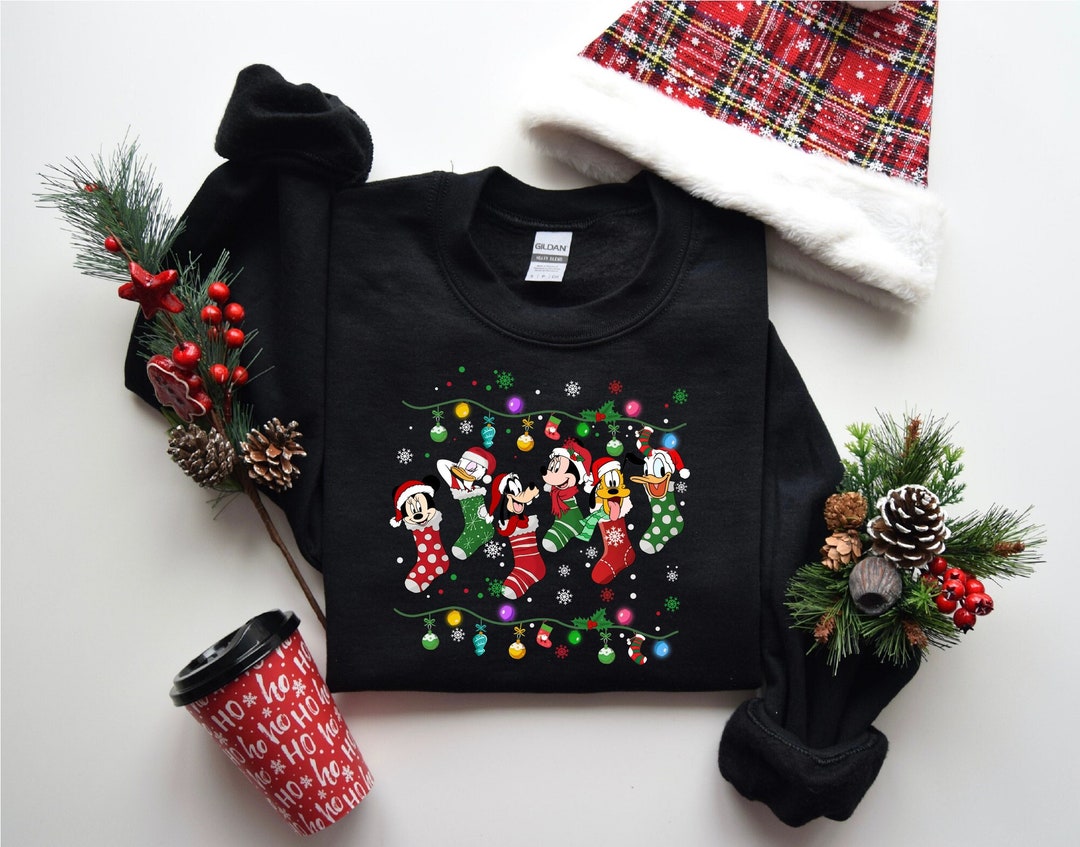Disney Character Christmas Sweatshirt, Mickey Mouse and Friends