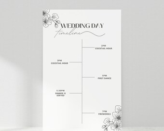 Wedding Weekend Timeline Template, Wedding Day Timeline Template, Wedding Welcome Weekend Itinerary, Printable Icon Timeline