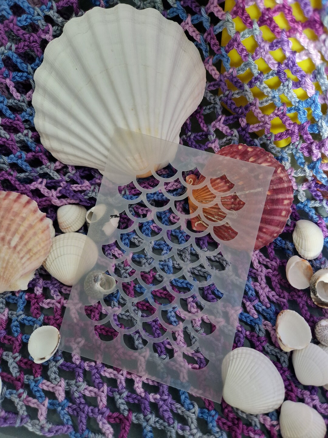 Mermaid Scales Stencil - Etsy