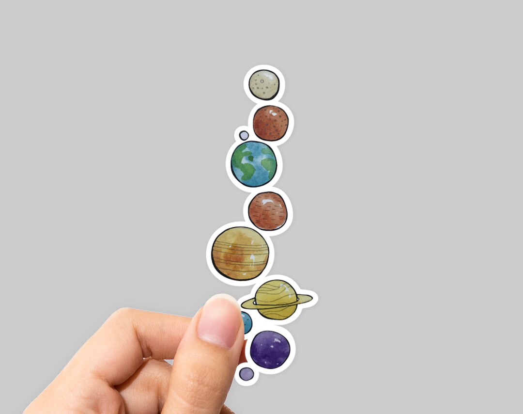 Solar System Sticker, Solar System Decal, Planets Sticker, Planets ...