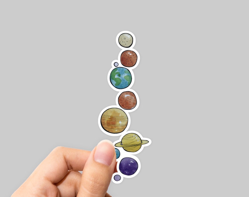 Solar System Sticker Solar System Decal Sticker Etsy
