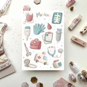 Medical Sticker Pack | Journal Stickers, Planner Stickers, Book Stickers, Scrapbook Stickers, Bullet Journal Stickers, Nurse sticker pack