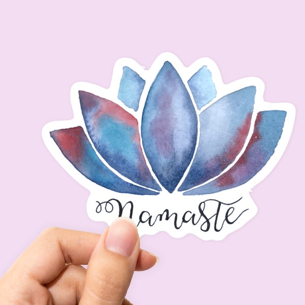 Lotus Flower Stickers, Yoga Flower Namaste Sticker, Laptop Decal Flower, Meditation Sticker, Yoga Decal Sticker, Zen Sticker