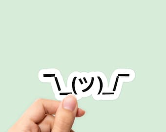 Pegatina de Shrug Dude, pegatina de emoji, pegatina de moda, pegatina de Internet, pegatina de conversación, pegatinas para ordenador portátil