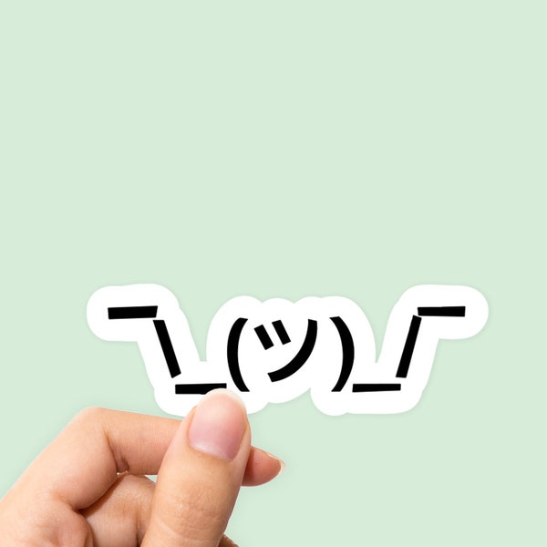 Shrug Dude Sticker, Emoji Sticker, Trendy Sticker, Internet Sticker, Conversation Sticker, Laptop Stickers