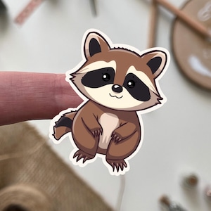 Cute Raccoon Sticker – Funny Trash Panda Vinyl Decal for Laptop, Water Bottle, or Journal
