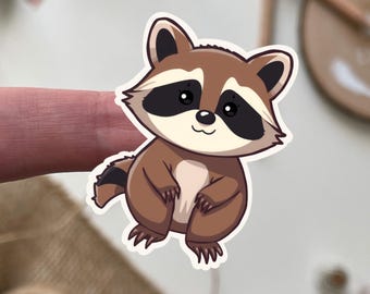 Cute Raccoon Sticker – Funny Trash Panda Vinyl Decal for Laptop, Water Bottle, or Journal