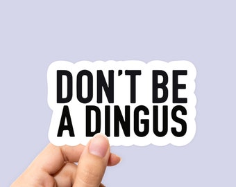Pegatina "No seas un idiota", calcomanía "No seas un idiota", pegatina "No seas un idiota", pegatina para portátil "No seas un idiota", pegatina genial, pegatina "Dingus"