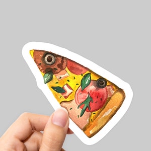 Pizza sticker, Pizza decal, Pizza Laptop Sticker, Pizza Laptop Decal, Funny sticker, Cool laptop sticker