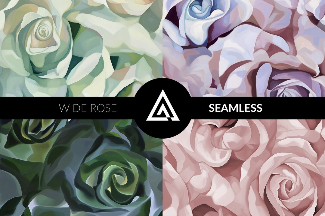 Cyan Roses Seamless Pattern Seamless Large Roses Seamless Patterns Downloadable Design - Etsy
