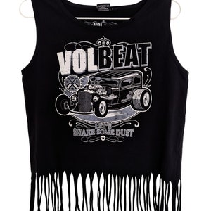 Original Volbeat Merchandise Licensed black fringe top M Shake Some Dust 2013