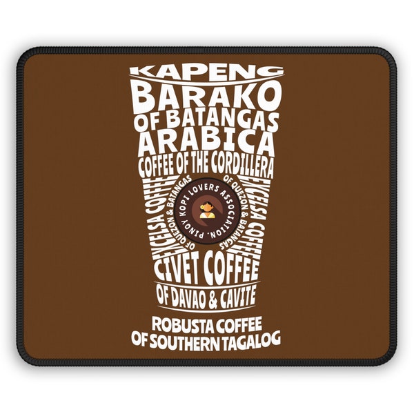 Philippine Best Coffee Beans Mousepad, Coffee and Gaming Junkie Mouse Pad, Gift for Techno Geek Tech Titans Coworker, Coffee Lover Gift Idea