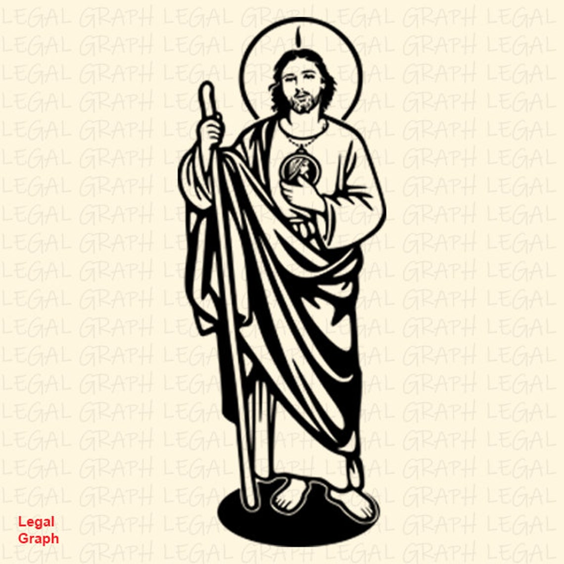 San Judas Tadeo svg, cricut, silueta, archivos de corte, impresión de