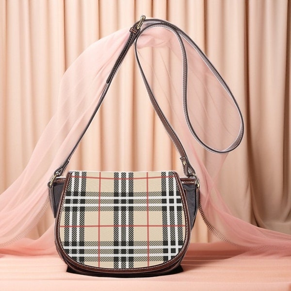 Sac bandoulière tartan I Fermetures éclair en métal I Sac bandoulière pour femme I Sac à main écossais I Sac tendance