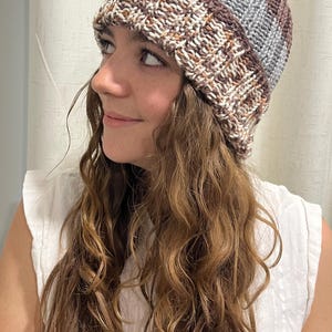 Handmade knit adult beanie with or without Pom Pom