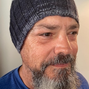 Handmade 100% Merino wool knit adult skull cap