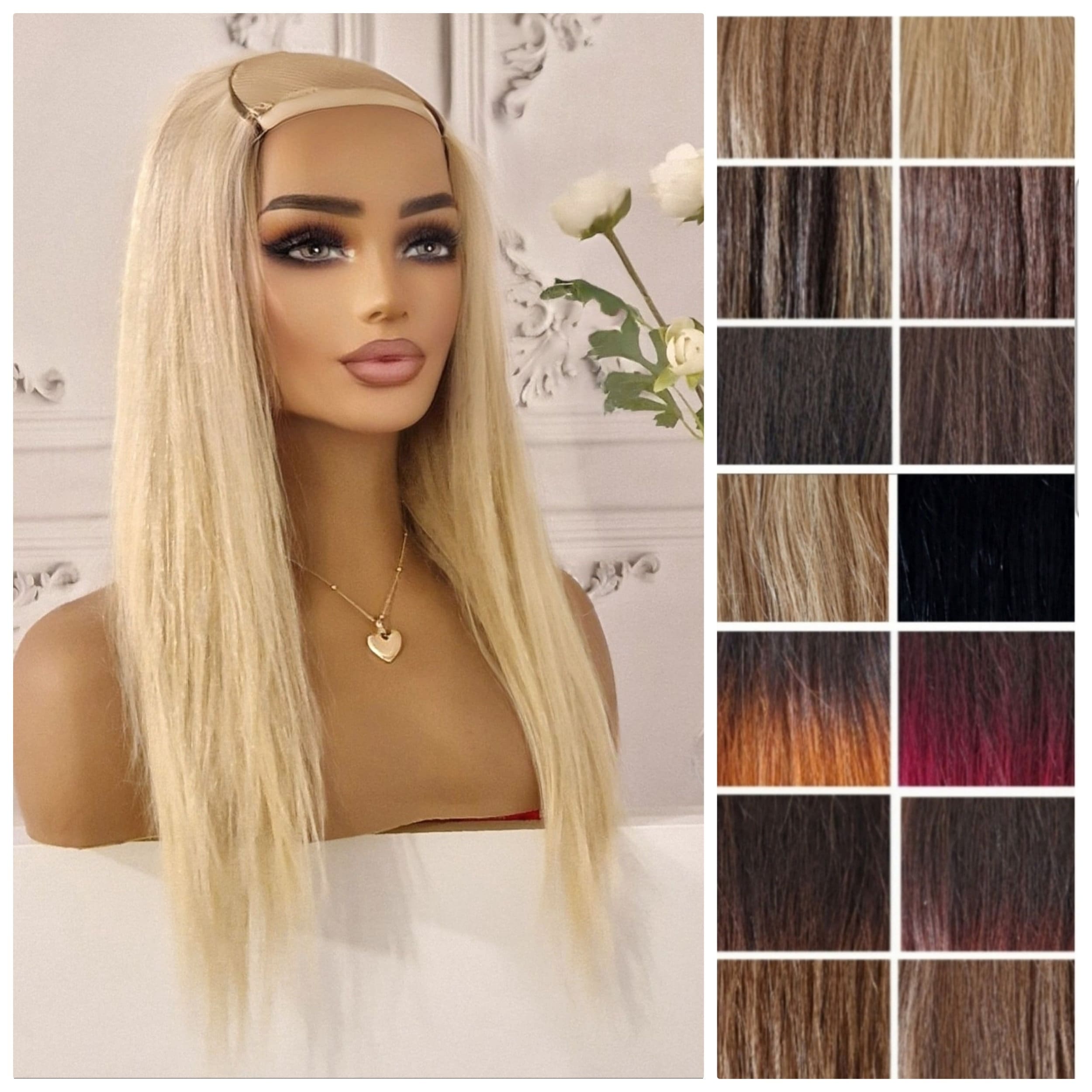 ☆100% remy hair human hair (U part) wig☆ Remy 100% Human Hair U Part Wig 24