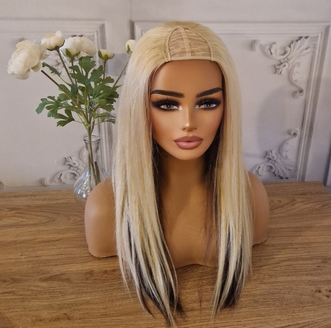 Blonde 613/ Brown 4 Underdye U Part 100 Remy Human Hair Wig 24 Inches